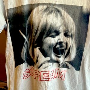 Large White Scream Tee